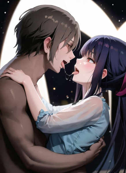 Saliva Trail | LoRA - saliva_trail_sloppy_kiss