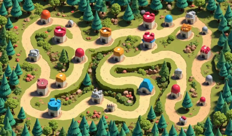 E_Cartoon Game Maps_Scene Layout Design - v1.0