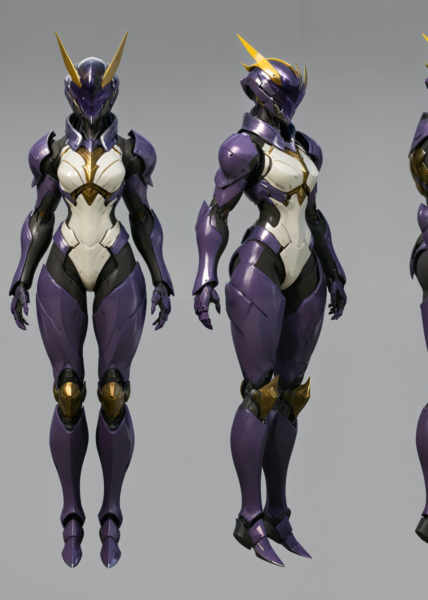 F1/XL/SD1 Mecha Turn, Multi-View, Turnaround, Model Sheet, Character Design - SDXL