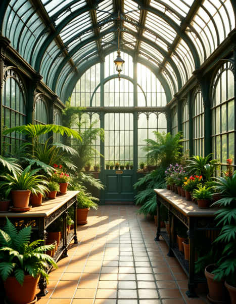 Victorian-style glass greenhouse - v1.0