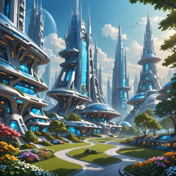 Futuristic city II - Crystal Garden (XL/Illustrious) - SDXL