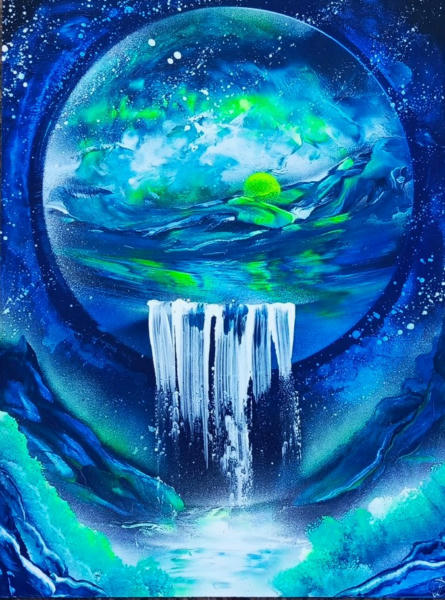 spray painting Lora - spray painting Lora