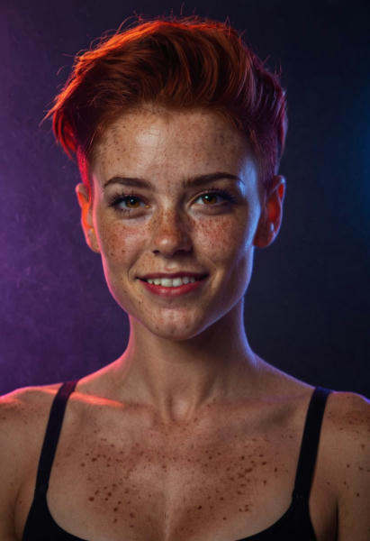 Dramatic Colored Lighting Fitness Photography - V1