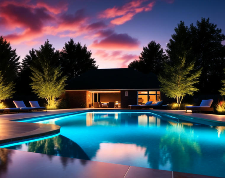 Outdoor Pool Background (Landscape) (SDXL) (AD) - v1.0